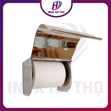 Hộp Đựng Giấy Vệ Sinh Inox 304 Cao Cấp - Không Gỉ, Nắp Kính Tiện Lợi